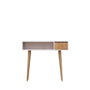 Hanah Home Aparador de 2 Niveles Roble y Blanco - 100 cm Ancho x 94 cm Alto x 30 cm Profundo